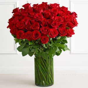 100 Long Stem Red Roses Bouquet