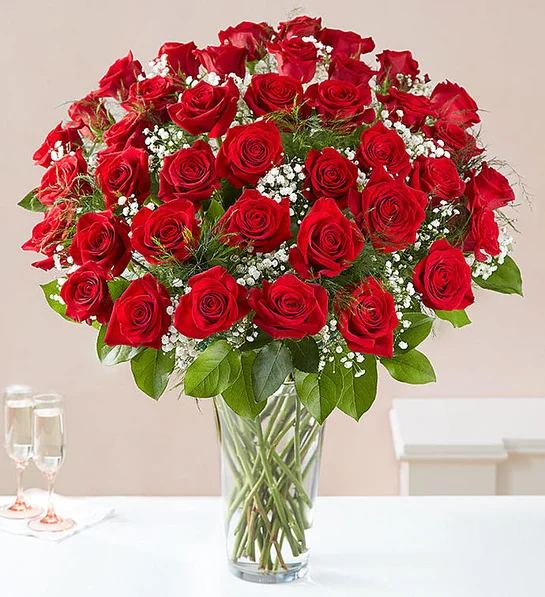 Ultimate Elegance™ Long Stem Red Roses with 48 roses